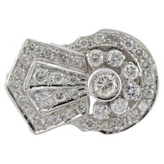 Vintage 1.73 Ct Diamond Bold buckle ring