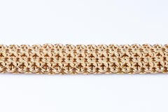 Retro 18 carat yellow gold cuff bracelet