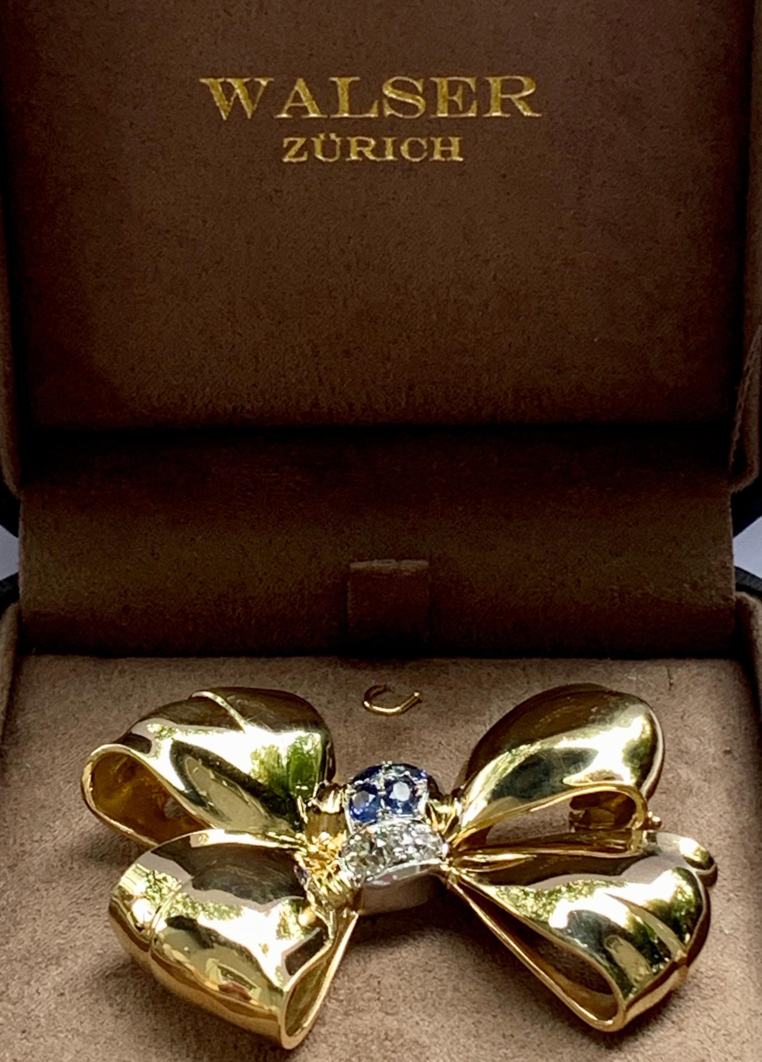 vintage gold bow brooch