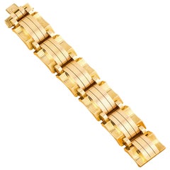 Retro 18 Karat Bi-Colored Gold Bracelet