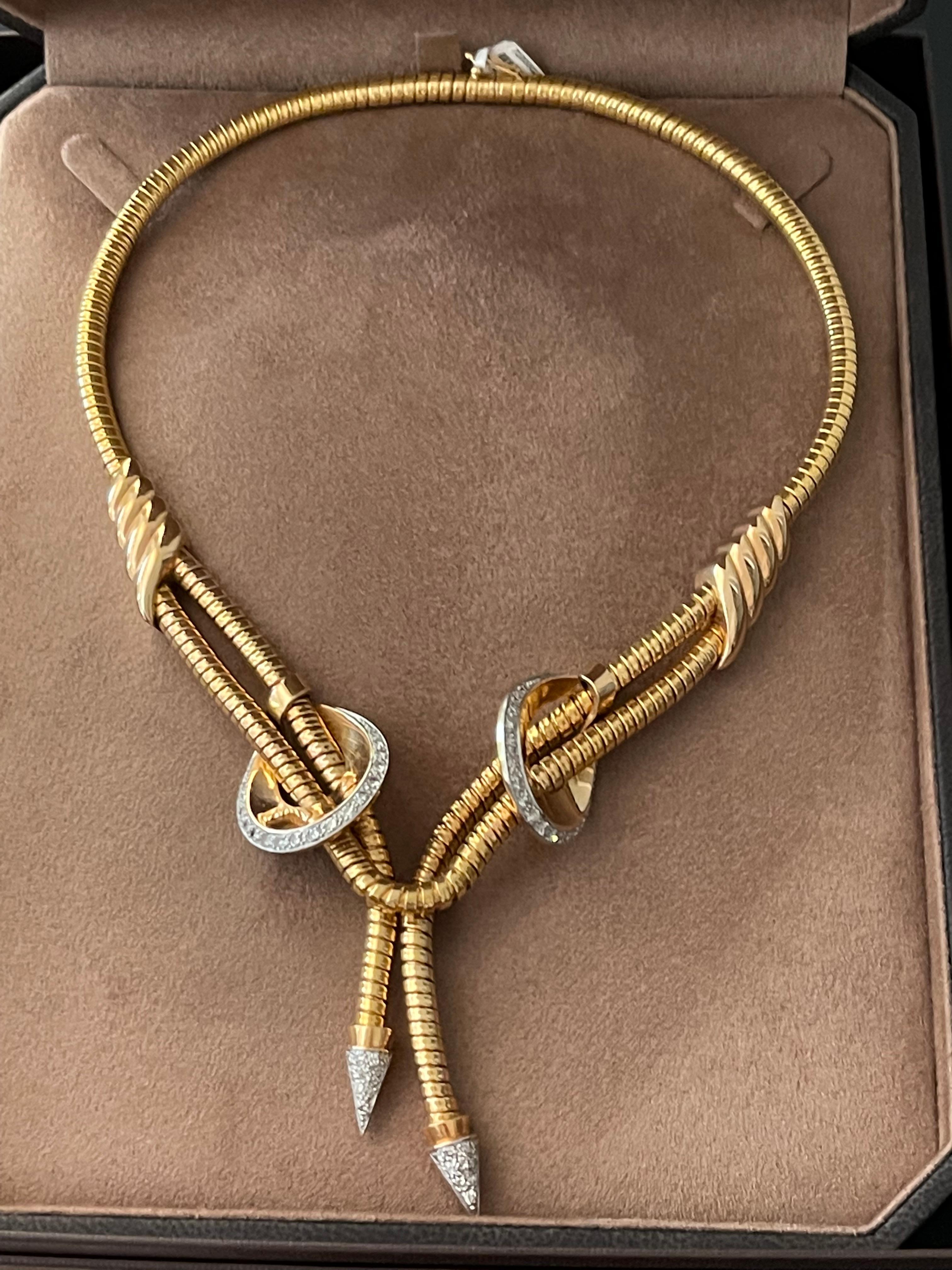 platinum and rose gold chain