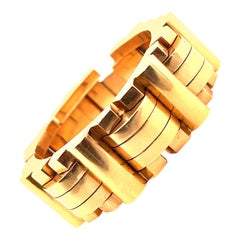 Retro 18 Karat Rose Gold Tank Bracelet