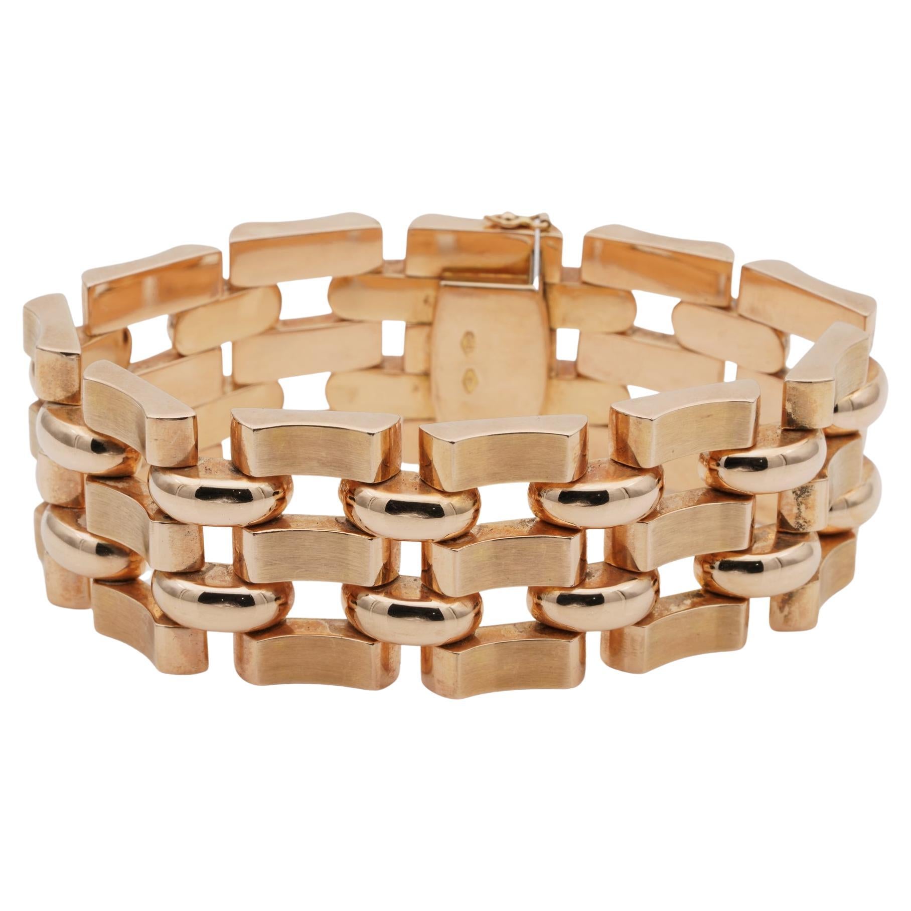 Louis Vuitton RARE Chain Link Bracelet-Monogram MINT Rose Gold Tone, Unisex