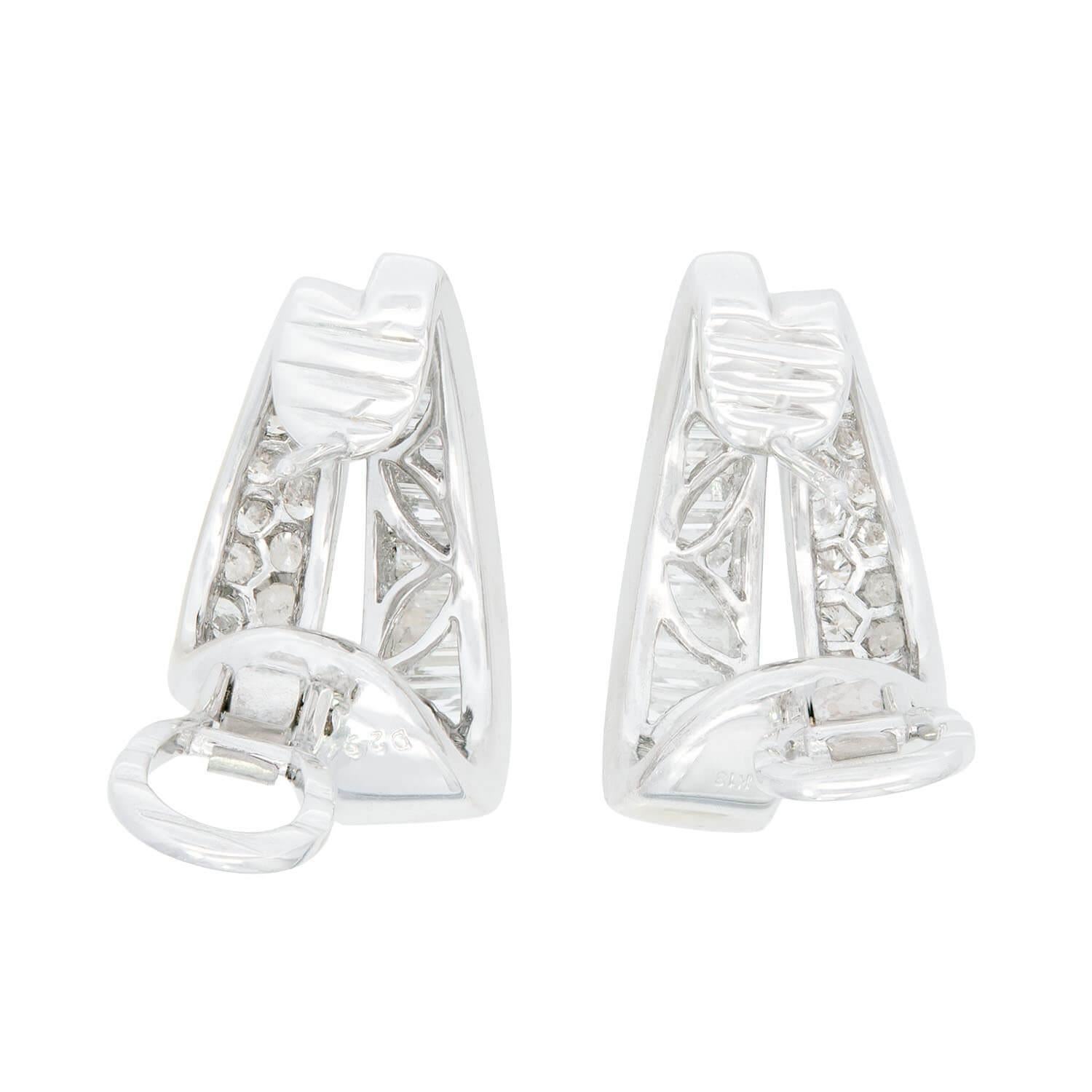 Pendientes retro lágrima de diamantes 18k Retro en venta