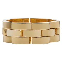 Retro 18K Gold Tank Track Bracelet