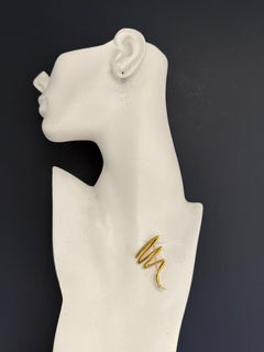 Retro 18K Gold Tiffany & Co. “Zig-Zag” Brooch by Paloma Picasso Circa 1983