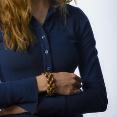 Retro 18k Rose Gold Tank Bracelet, 6.5in, Antique, Circa 1940