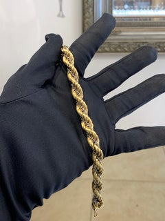 Retro 18k Yellow Gold Italian Rope Bracelet