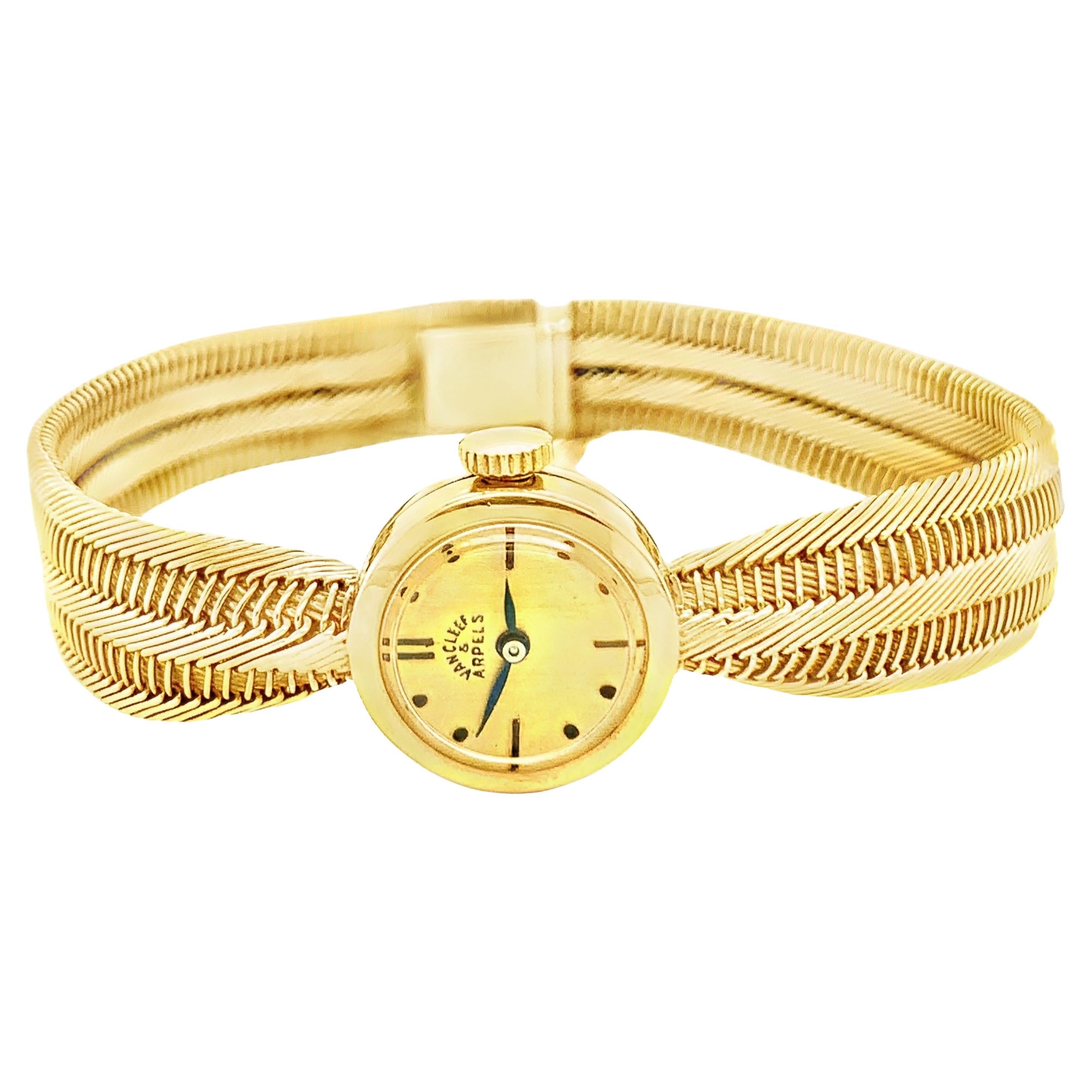 Retro 18K Yellow Gold Wristwatch by Van Cleef & Arpels, circa 1940s