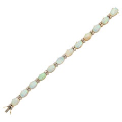 Vintage 18kt/Platinum Opal + Diamond Bracelet 27ctw+