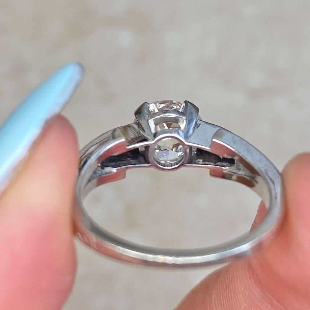 Retro 1.90 Carat Old Euro-Cut Diamond Engagement Ring, circa 1945 For Sale 6