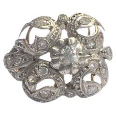 Retro 1930-1935 Diamond Gold and Platinum Ring