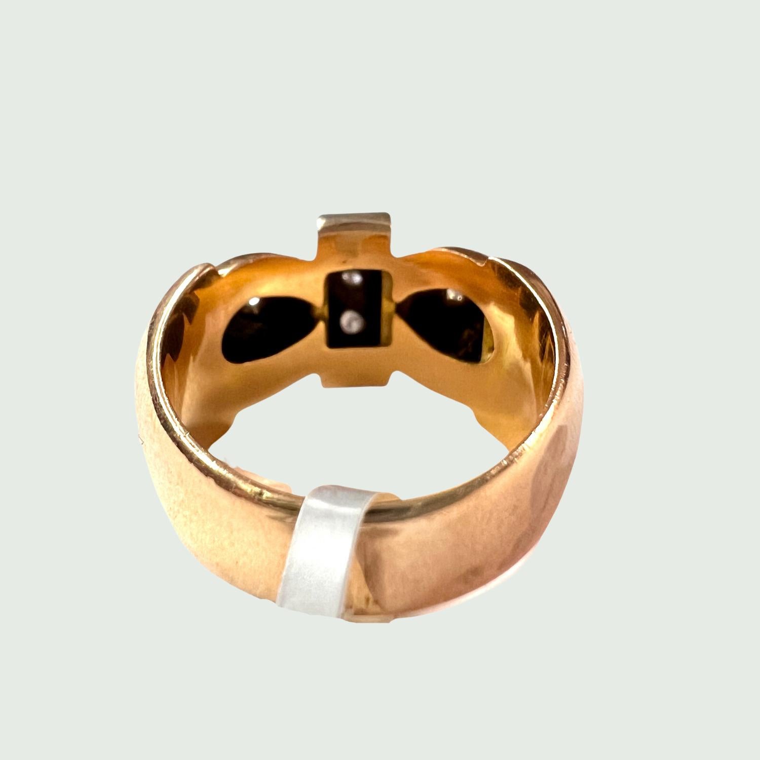 Anello in oro con diamante retrò 1940-1945 In condizioni buone in vendita a MADRID, ES