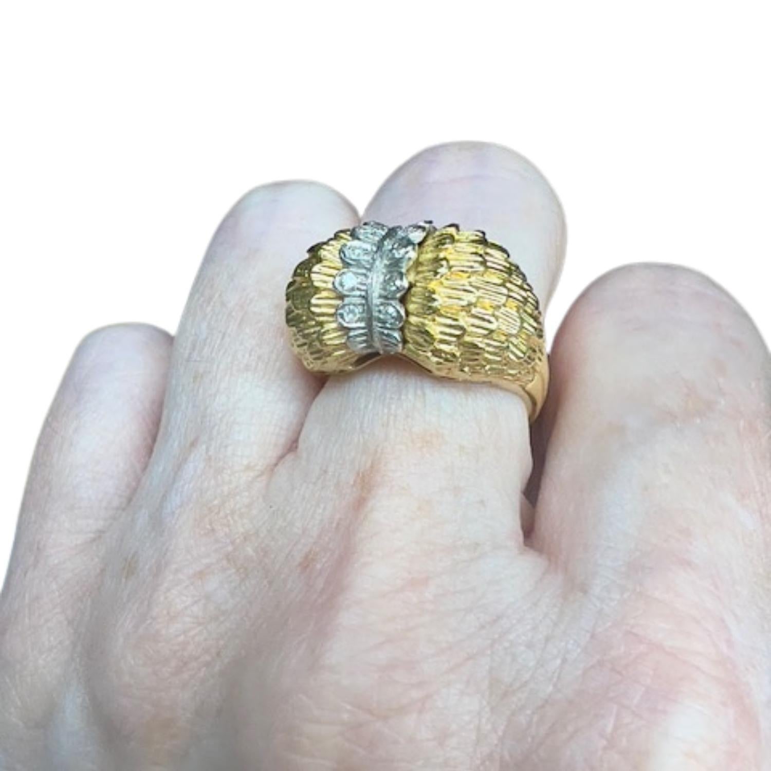 7,8 Gramm Diamant-Cocktailring aus Gold mit Diamanten im Angebot 1