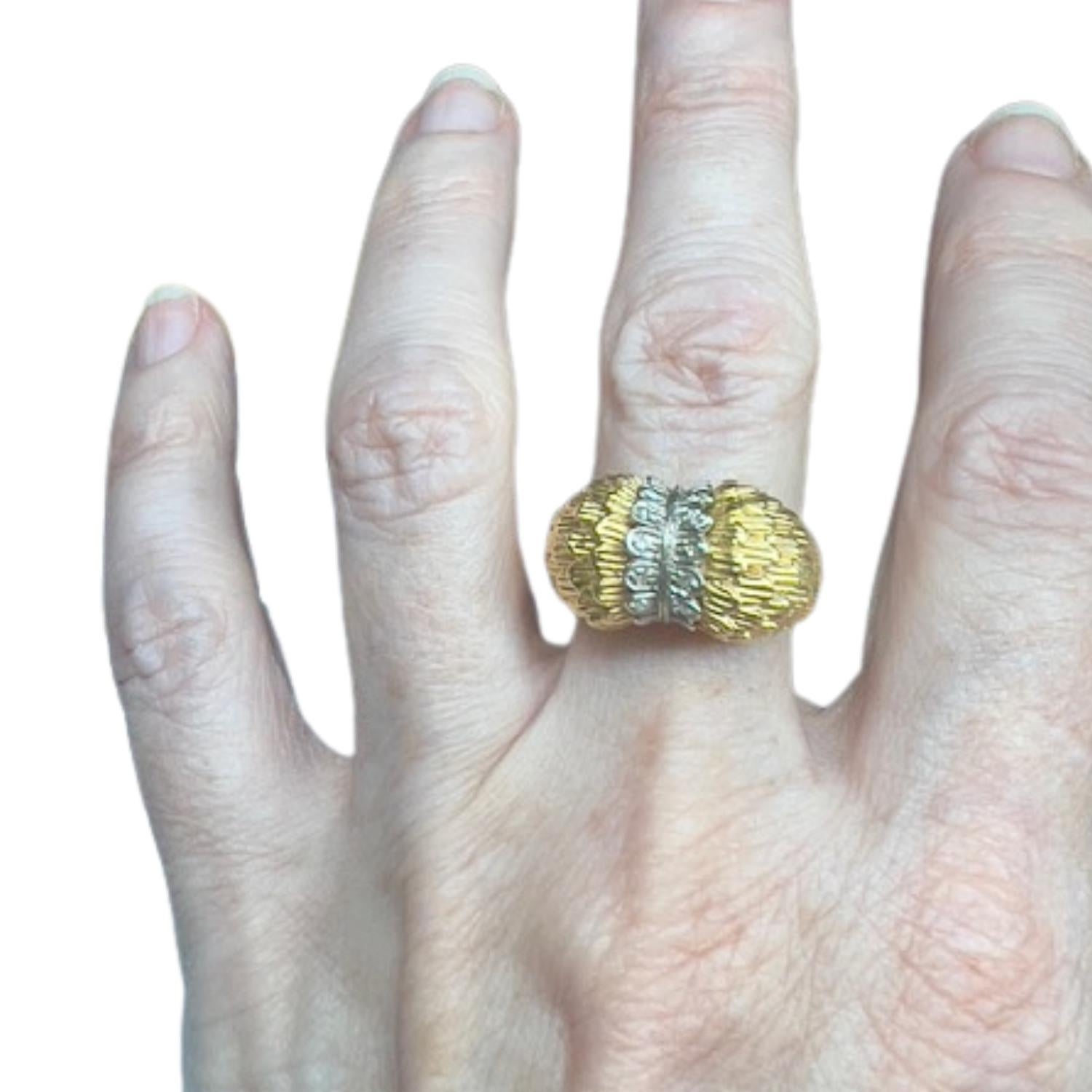 7,8 Gramm Diamant-Cocktailring aus Gold mit Diamanten im Angebot 2