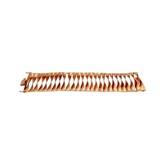 Retro 1940's 14K Rose Gold Bracelet 7.25" Long