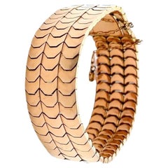 Retro 1950 wide Bracelet in 18kt rose Gold