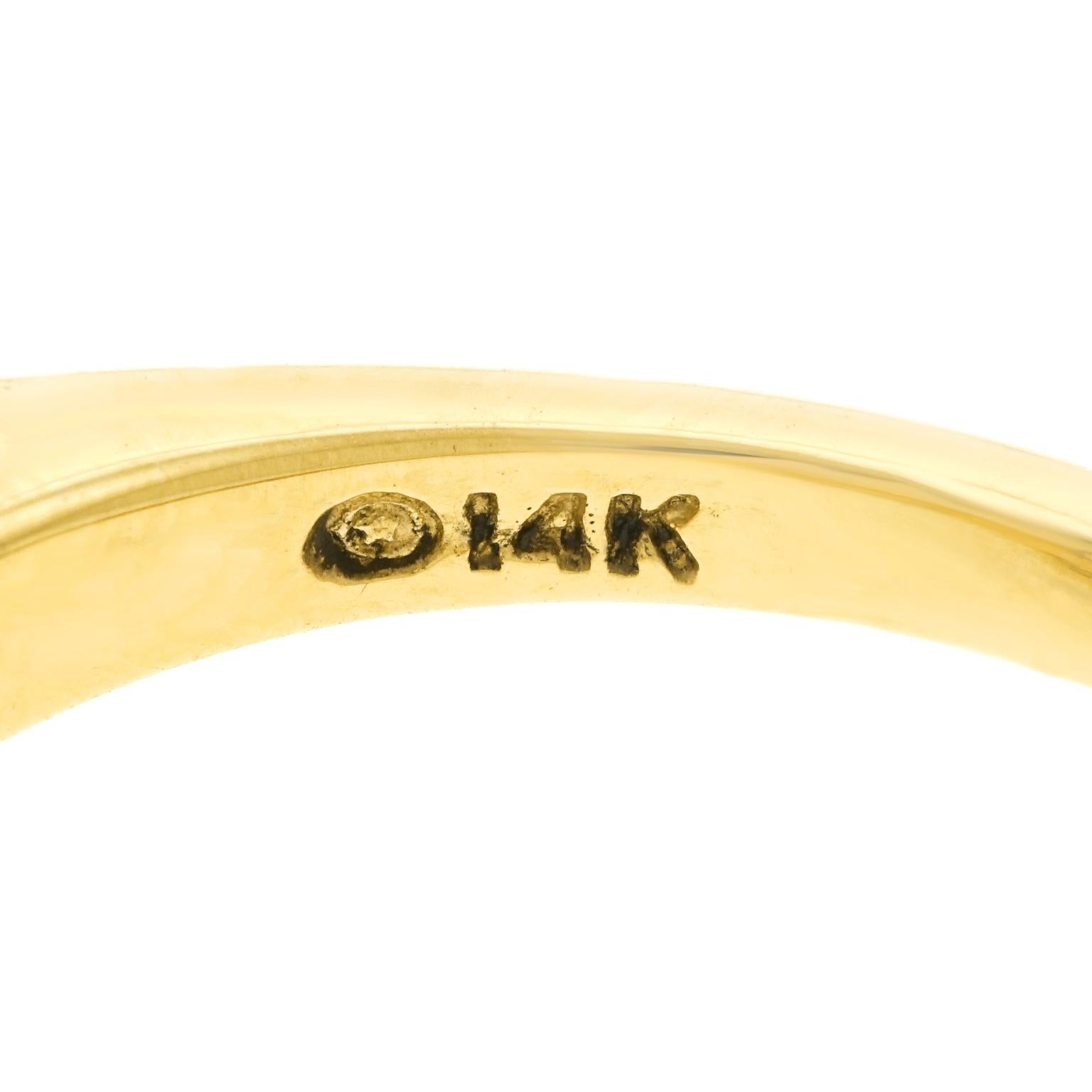 Retro 1950s Amethyst Set Gold Ring 1