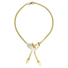 Retro 1950s Gold Tassel Necklace