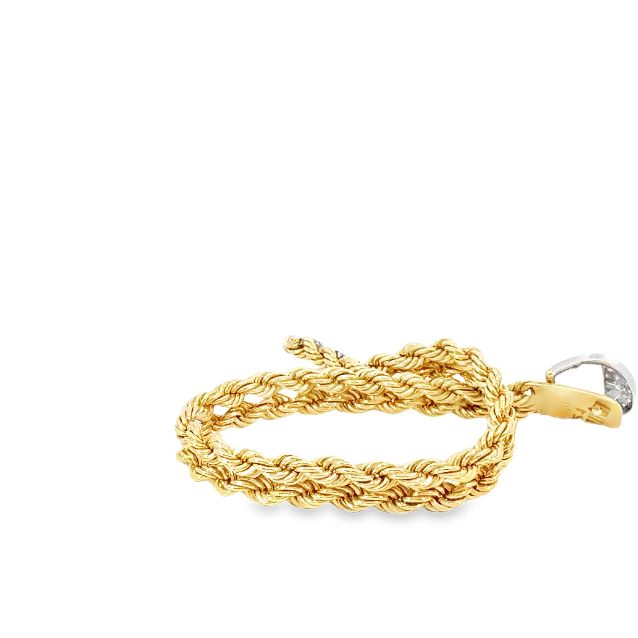 Retro 1970s Hammerman Brothers Diamond Buckle Bracelet For Sale 5