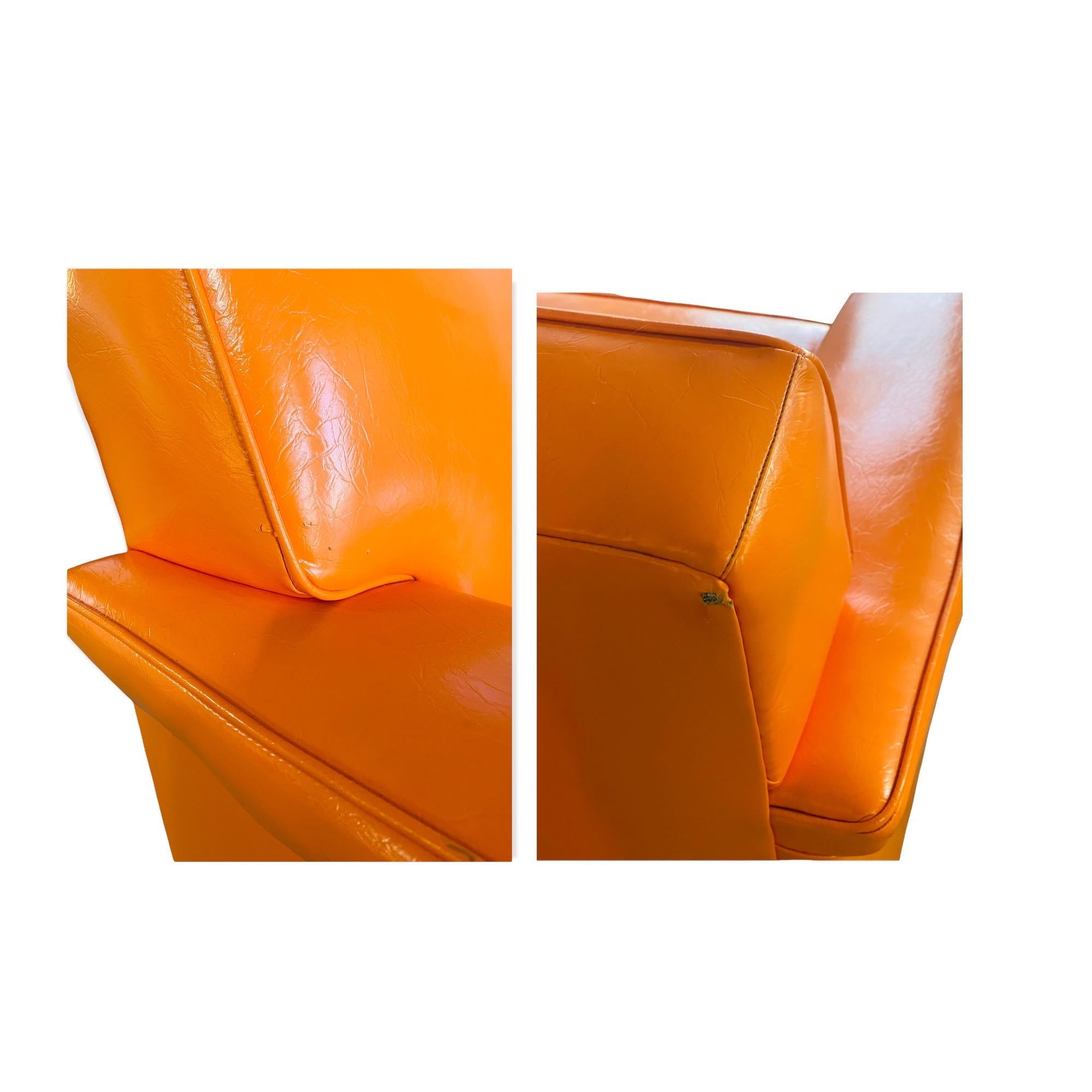 orange retro couch
