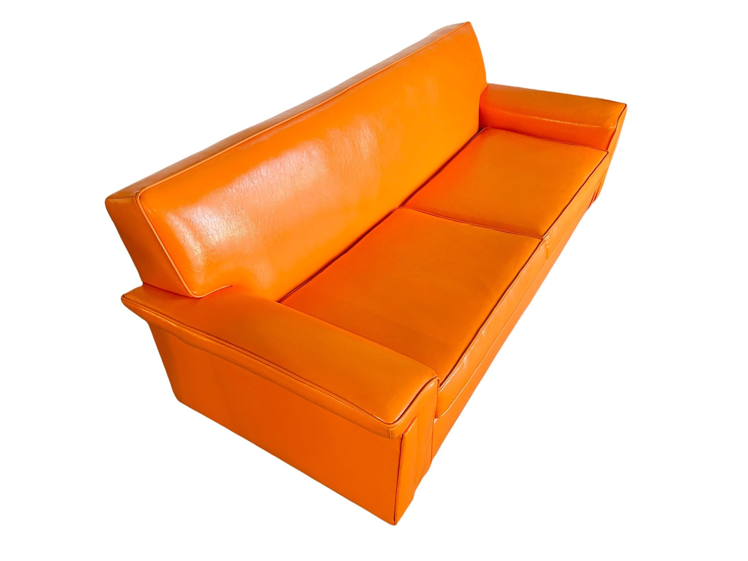 20th Century Retro 1970’s Orange Sofa & Two Club Chairs by Barker Furniture