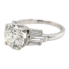 Retro 2.29 Carat Platinum Diamond Ring