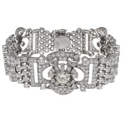 Retro 24 Carat Diamond Platinum Bracelet