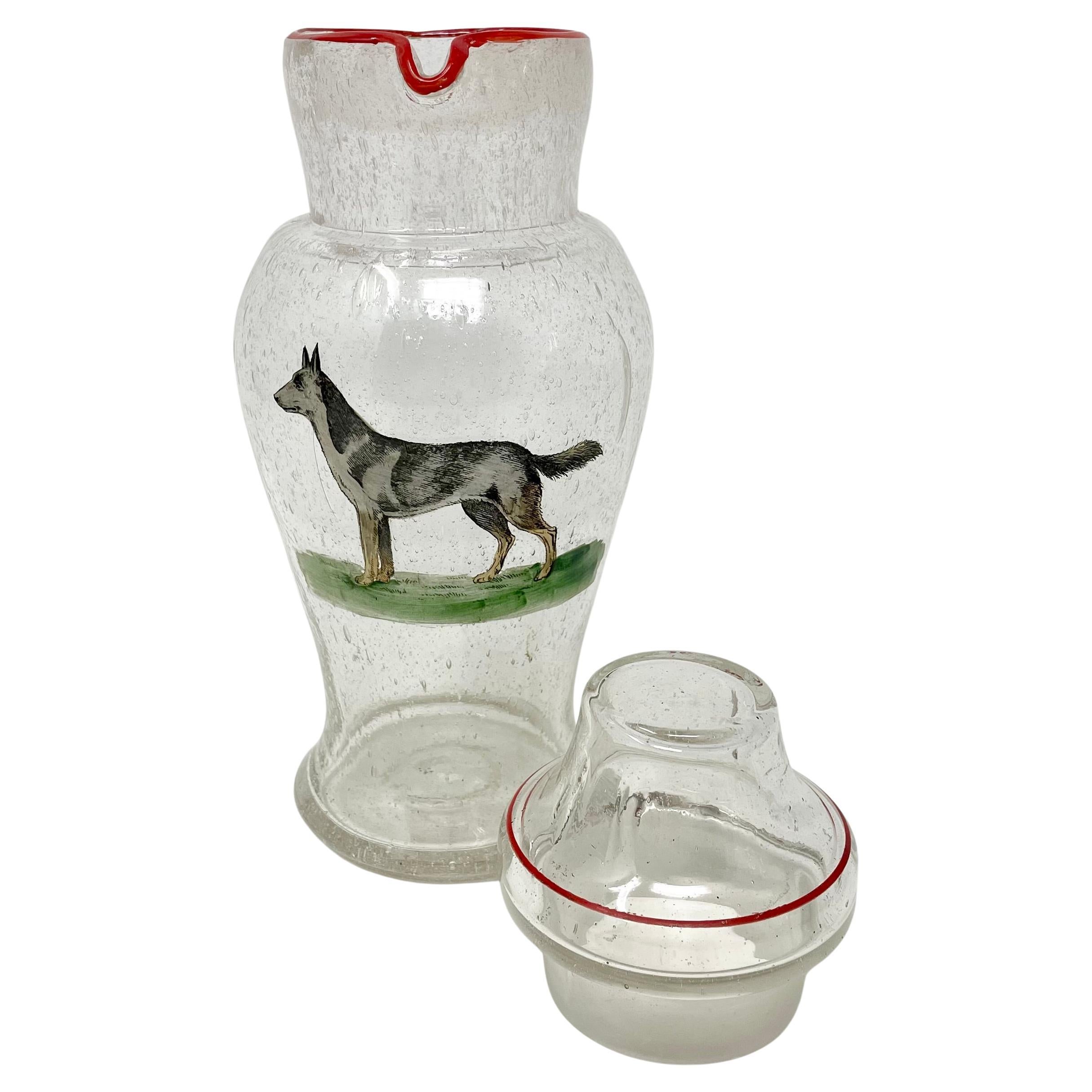 Ensemble de cocktail rétro 3 pièces avec chien émaillé en vente 3