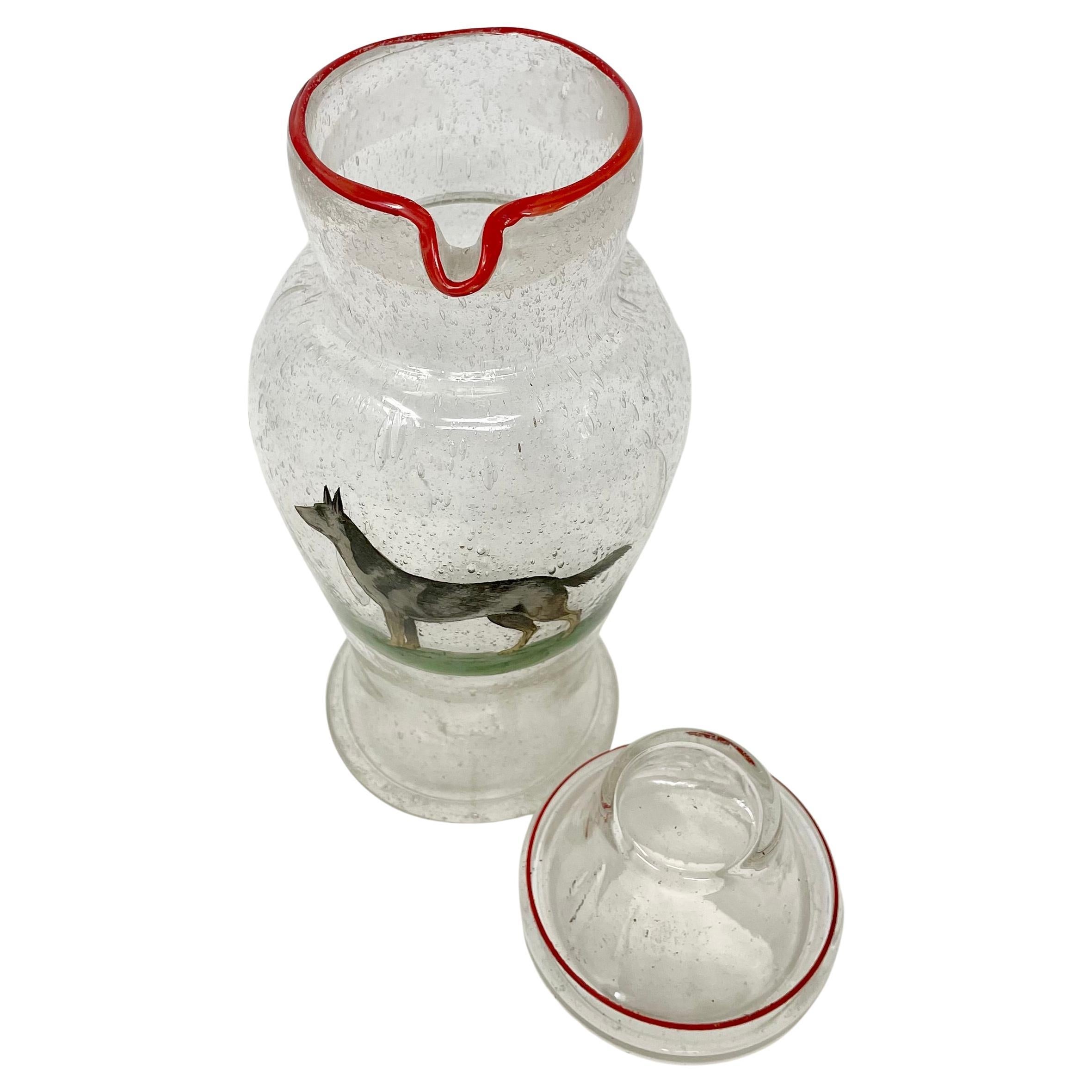 Ensemble de cocktail rétro 3 pièces avec chien émaillé en vente 4