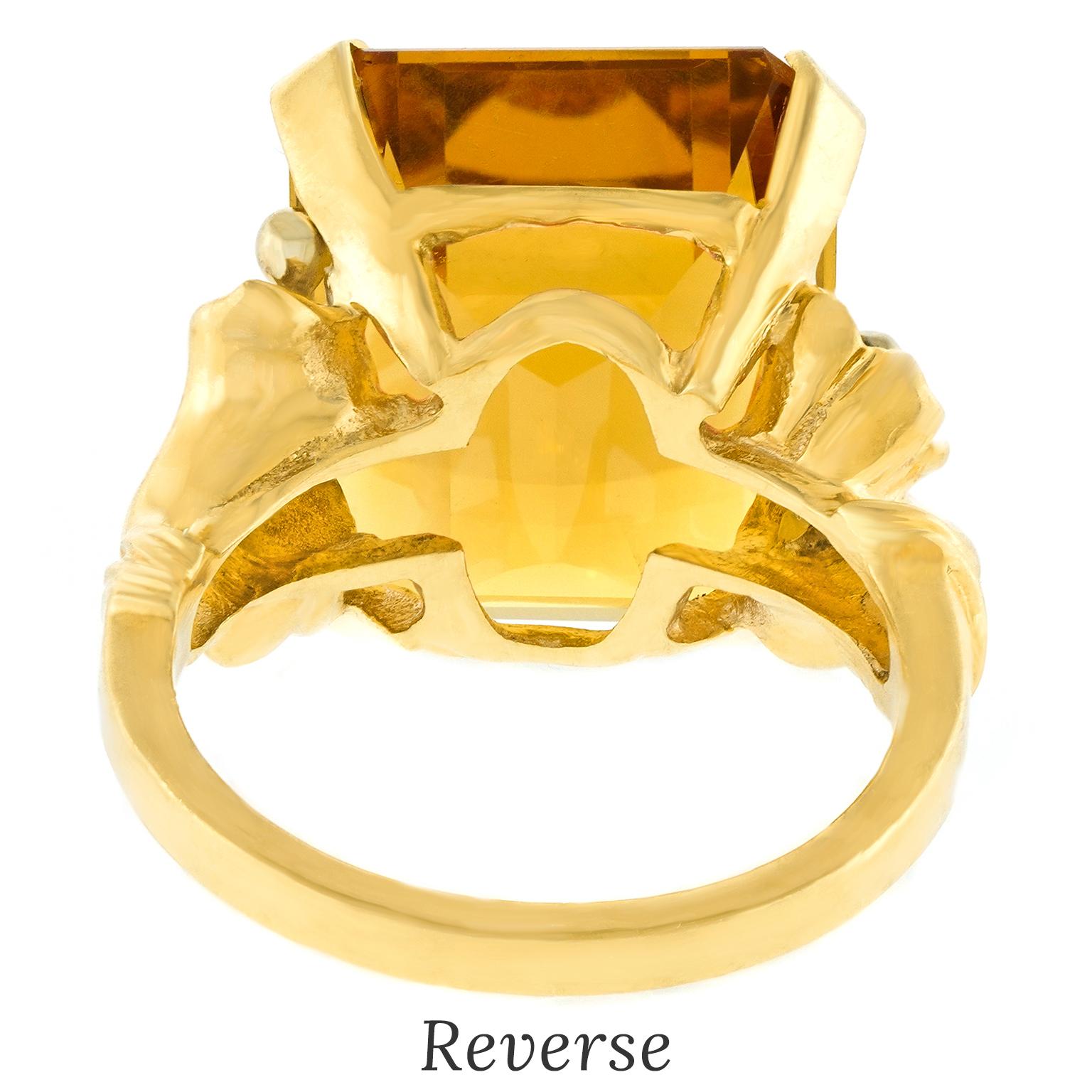 Retro 40's Citrine Ring in vendita 1