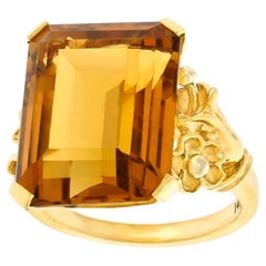Retro 40's Citrine Ring