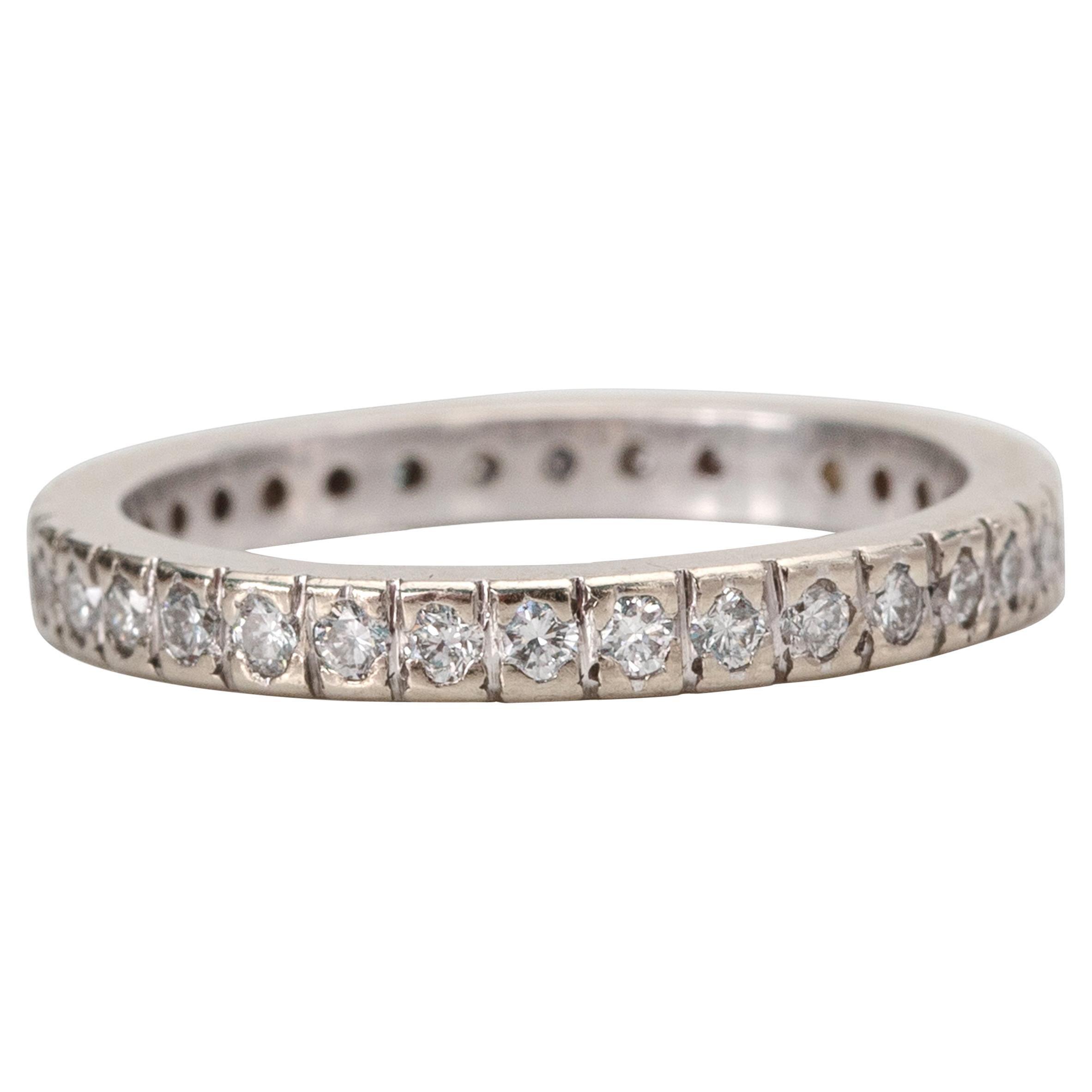 Retro .50 Carat Diamond Platinum Eternity Band