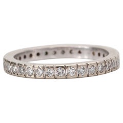 Retro .50 Carat Diamond Platinum Eternity Band