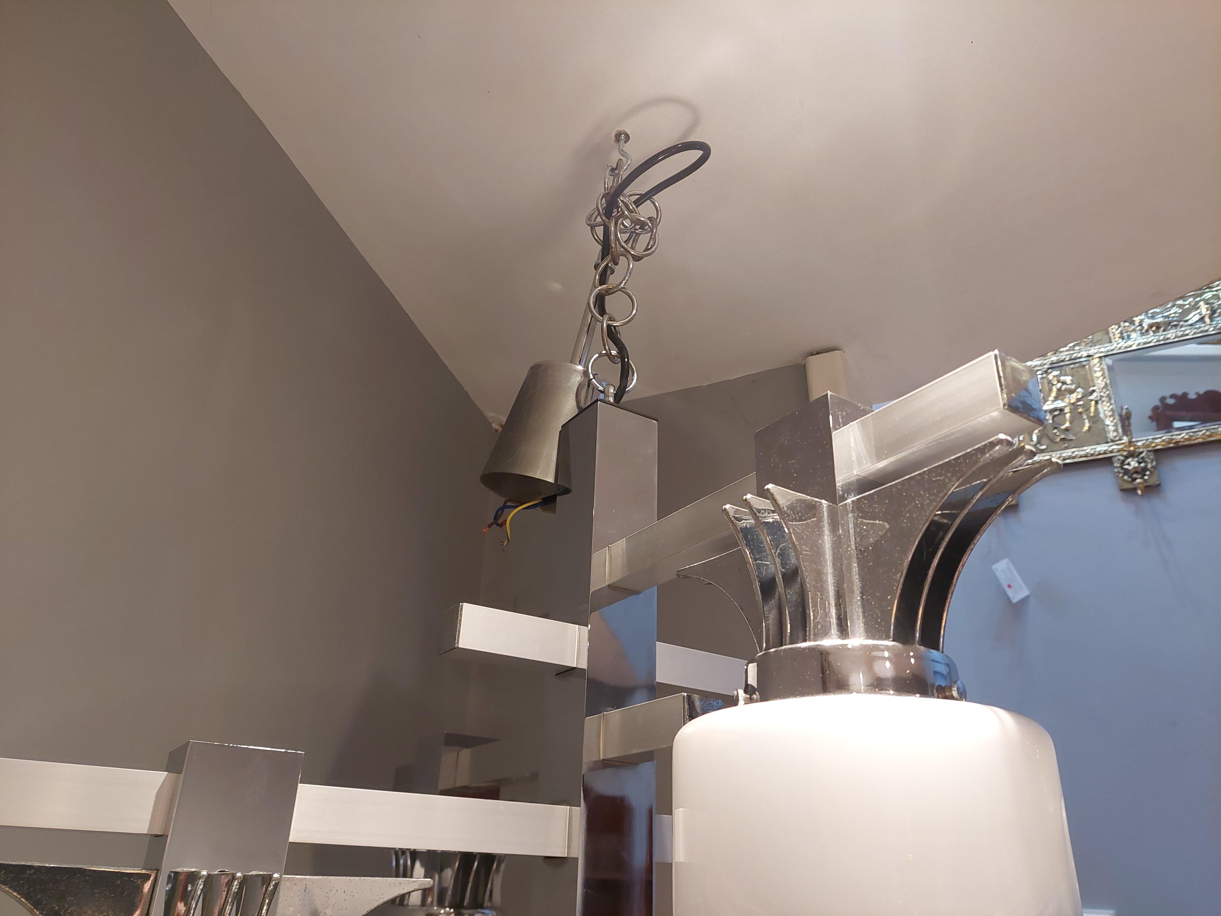 Plafón italiano retro de los años 60 Vidrio ahumado en venta