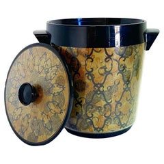 Retro 70s Gold & Black Ice Bucket By West Bend