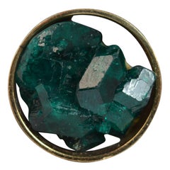 Retro 9 Carat Gold and Dioptase Statement Ring