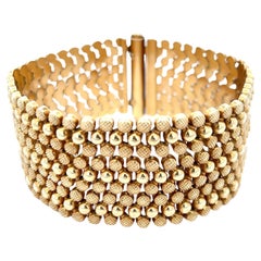 Retro 9 Row Bracelet 18K Yellow Gold