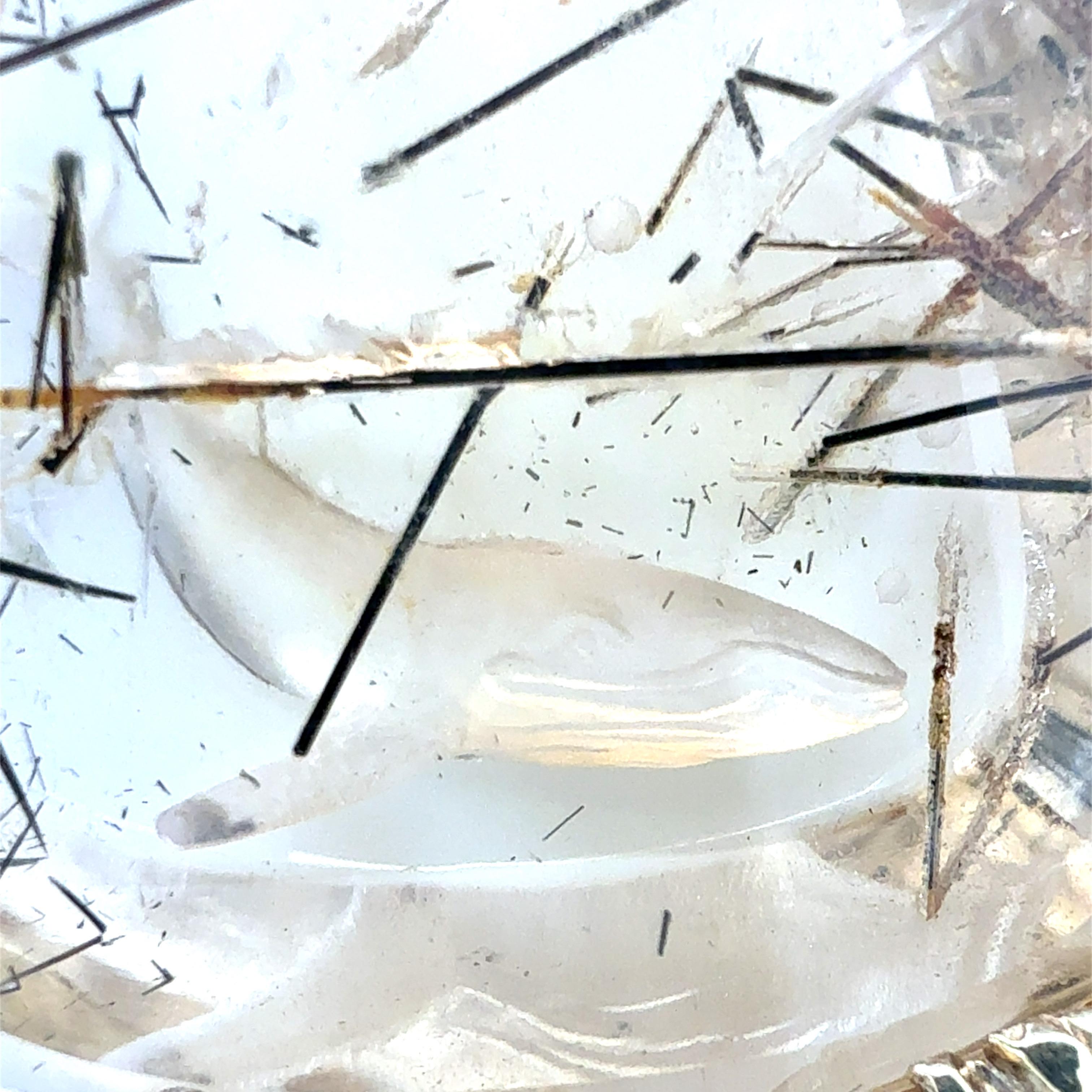 Donna Argento retrò 925 Zaffiro blu, quarzo,  Ciondolo con dichiarazione in kyanite di F. Barthe in vendita