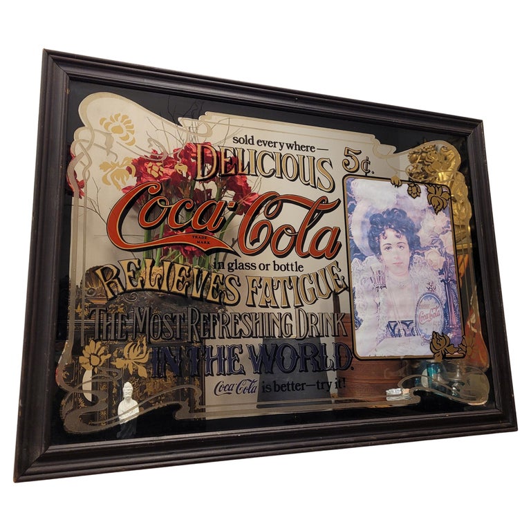 Quadro pubblicitario retrò Specchio di Coca Cola in vendita su 1stDibs |  specchi pubblicitari vintage, quadro coca cola vintage, specchi  pubblicitari da bar