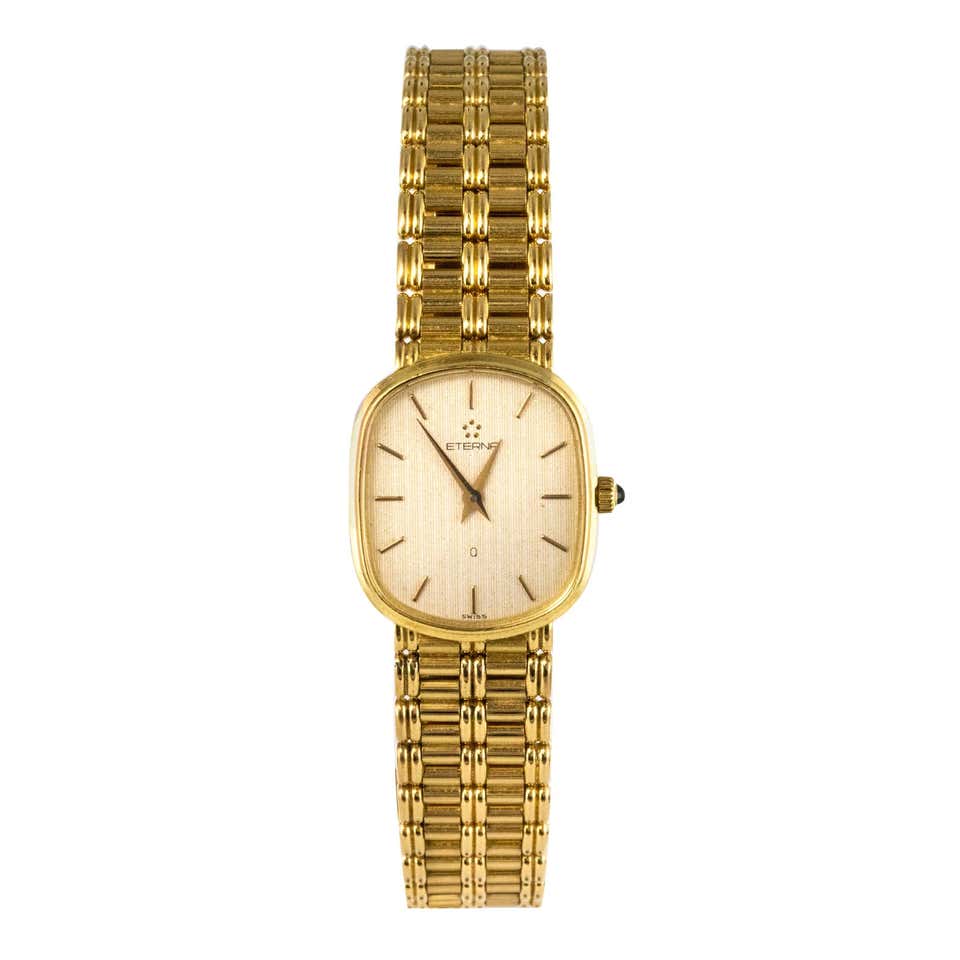 Retro All in 18 Karat Gelbgold Eterna Damenuhr bei 1stDibs