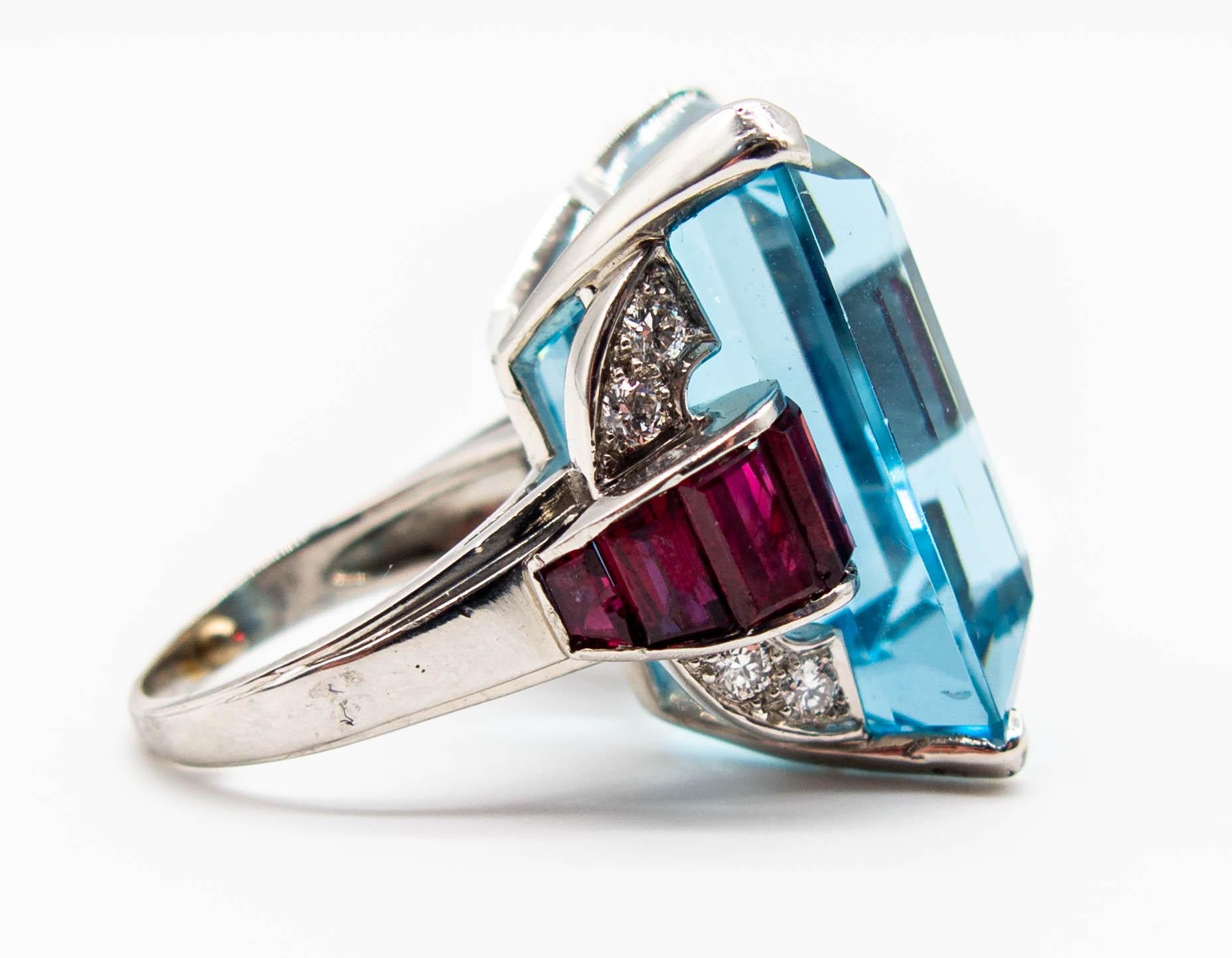 aquamarine ruby ring