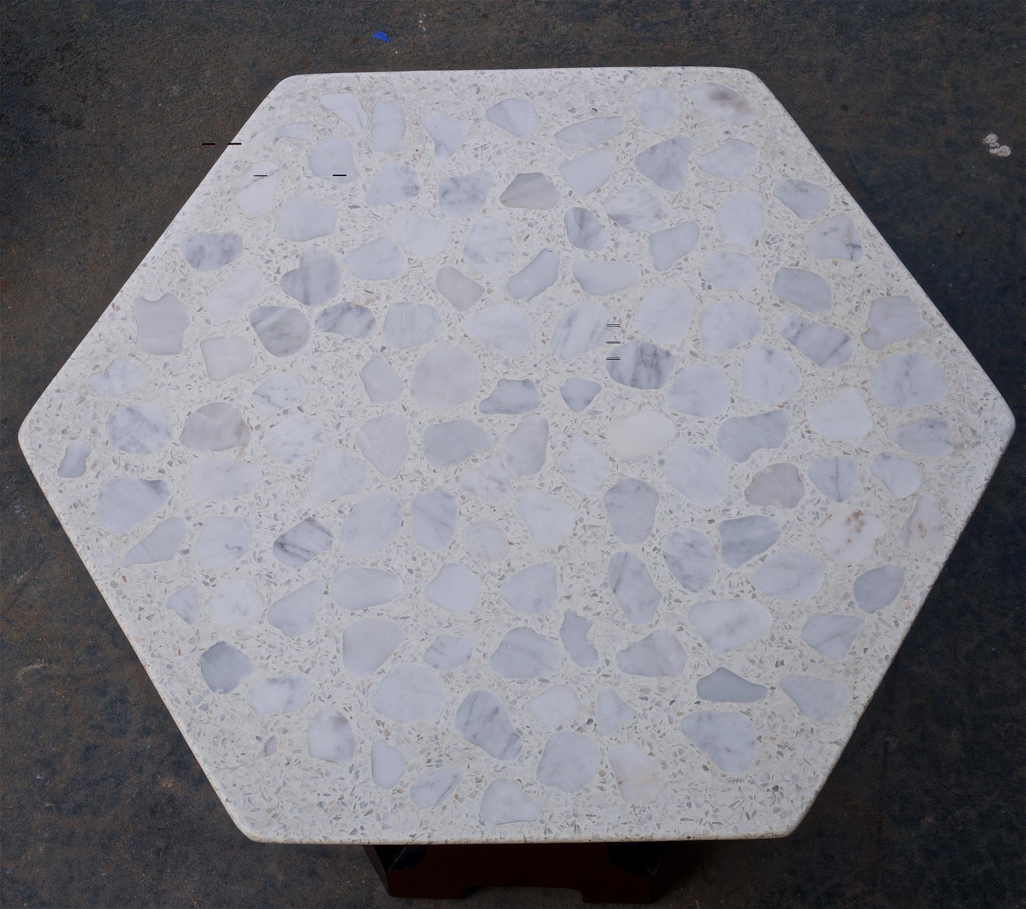 Retro Architects Terrazzo Geometric Stone Tables Walnut Cabin Modern Lautner 1