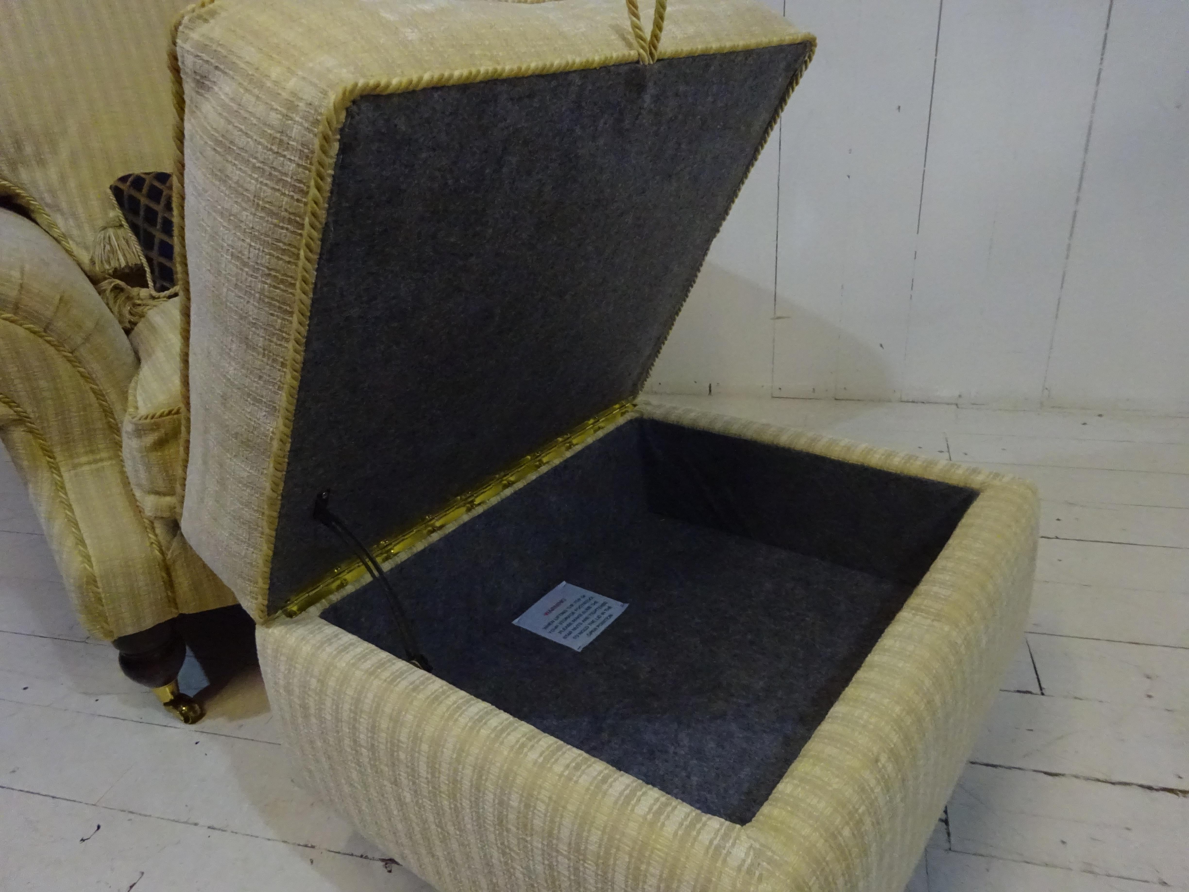 modern armchair with footstool
