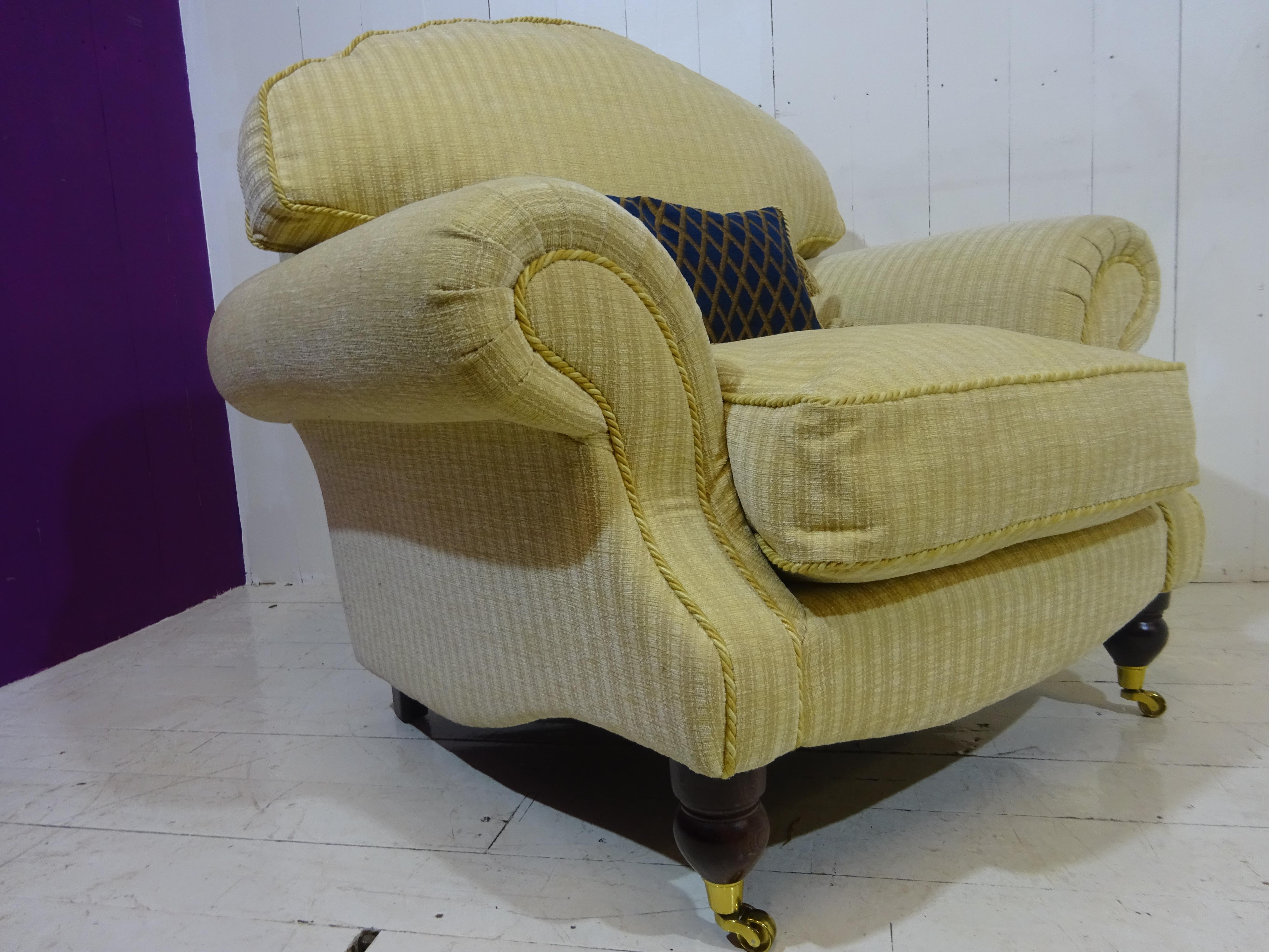 Retro Armchair and Footstool In Good Condition For Sale In Tarleton, GB