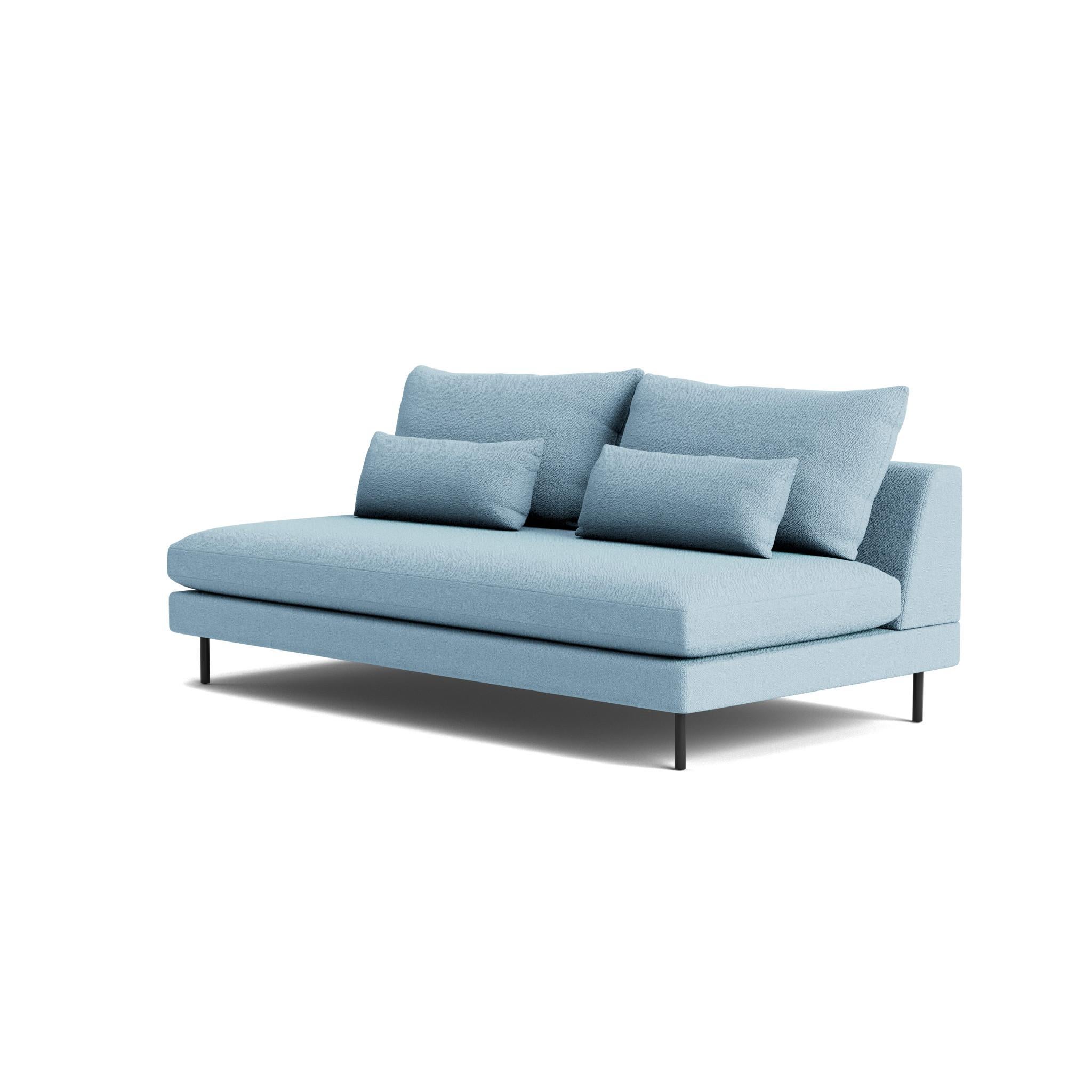 Retro Armless Sofa in Maharam Hearth en venta 1
