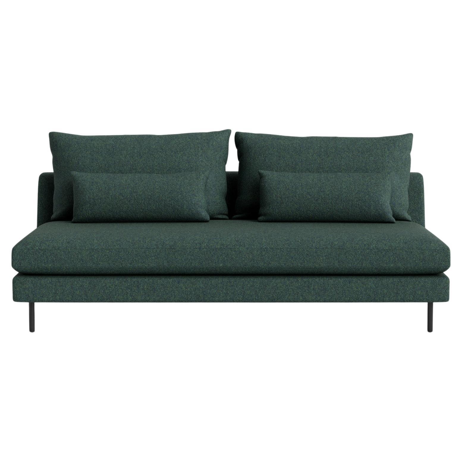Retro Armless Sofa in Maharam Beck
