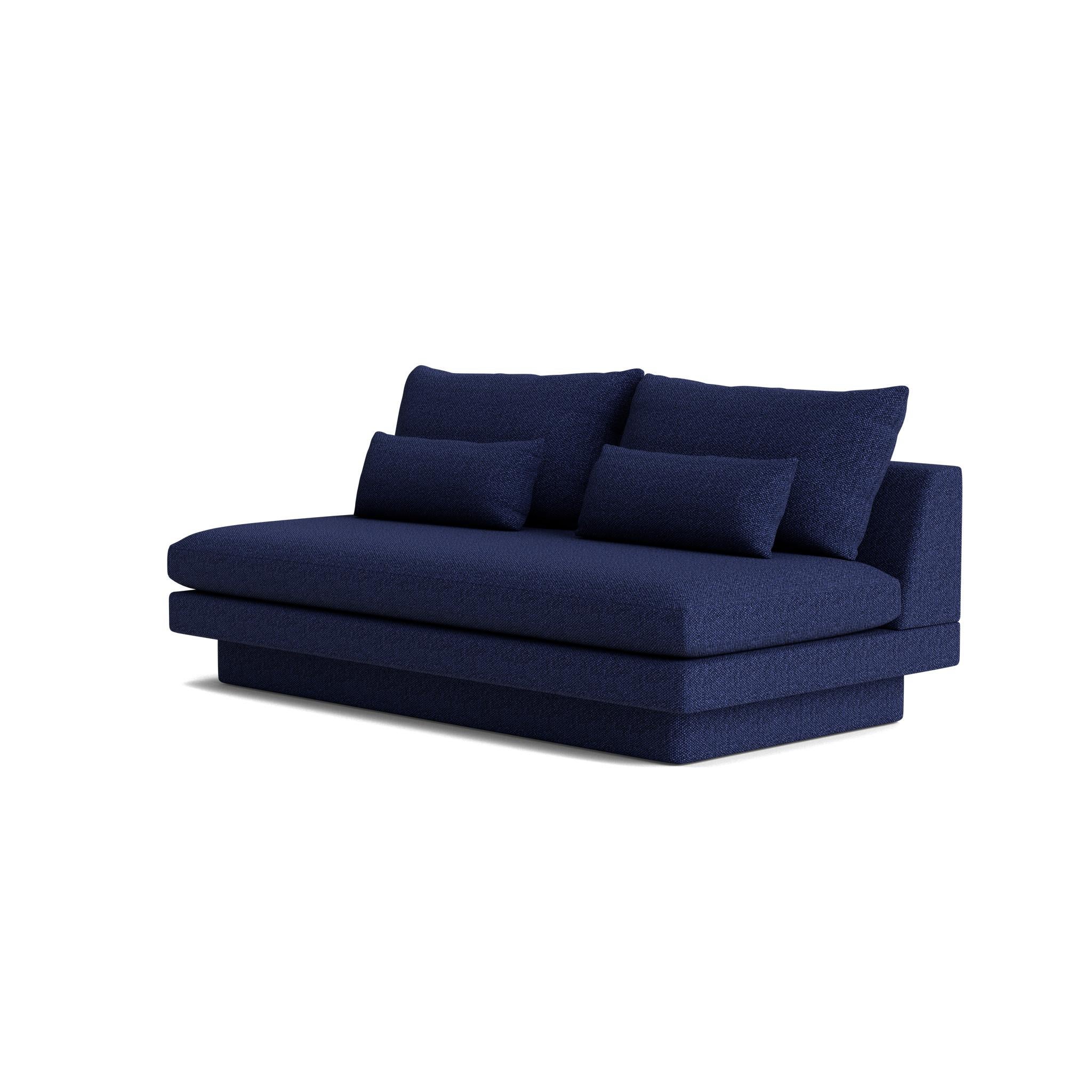 Retro Armless Sofa with Plinth Base in Kvadrat Safire en venta 1