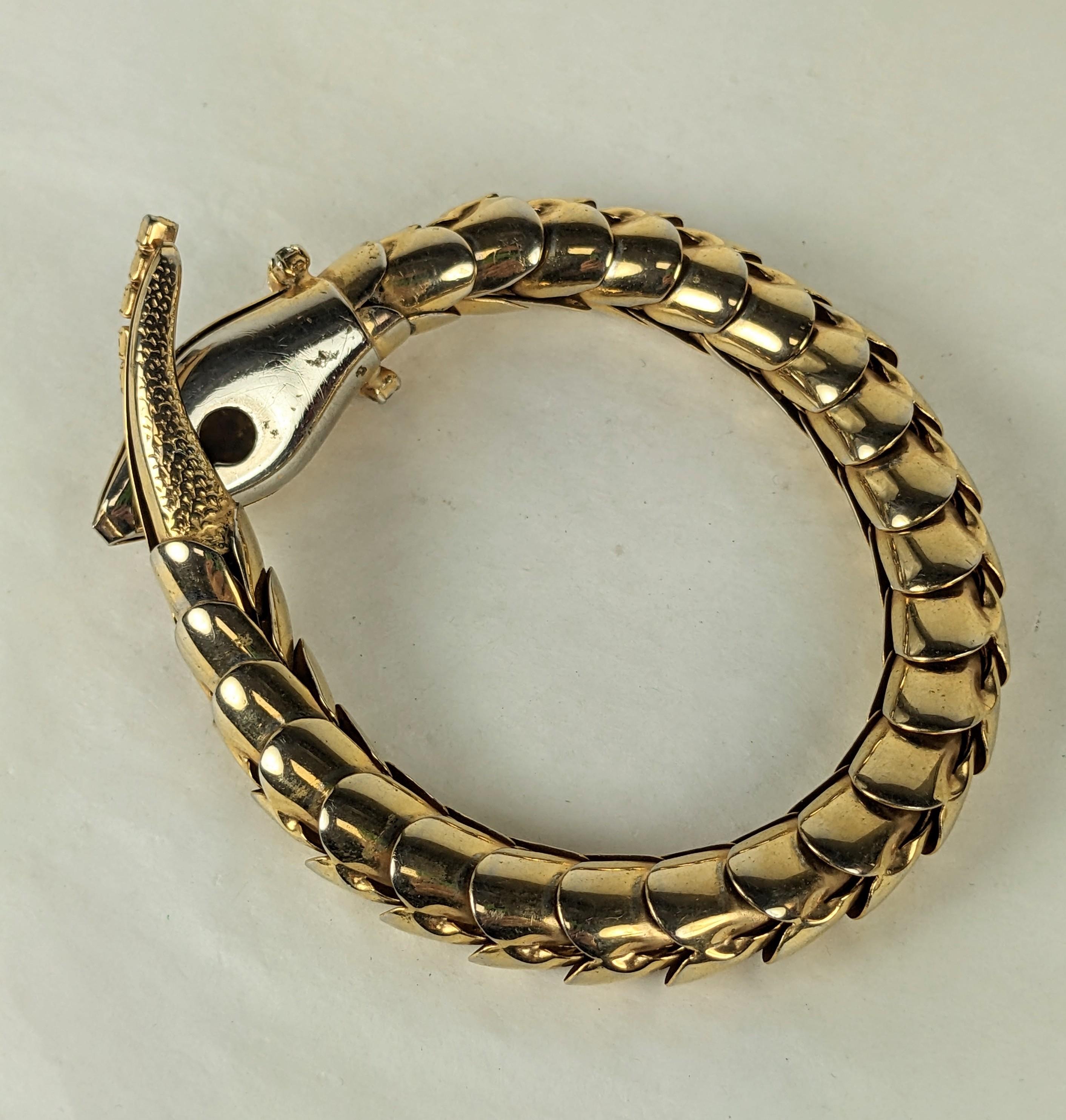 Retro Articulated Snake Bracelet In Good Condition In New York, NY