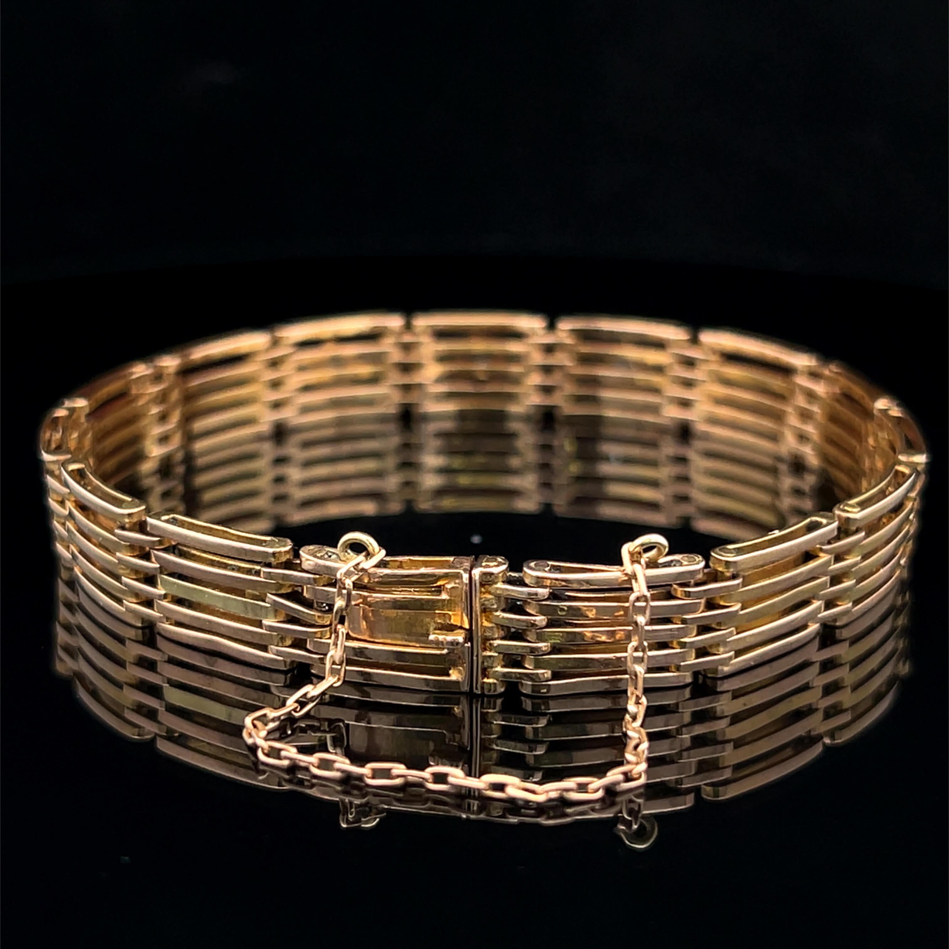 Women's or Men's Retro Austrian Hungarian Ruby and Diamond Bracelet Circa 1950s For Sale